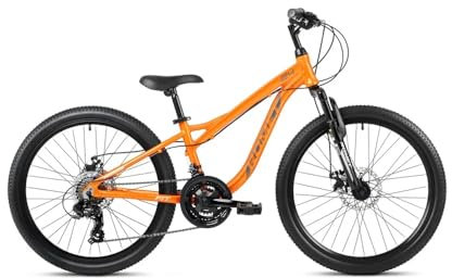 Romet 24 Zoll Rambler Fit Mountainbike 21-Gang Kettenschaltung, Scheibenbremsen, Alurahmen Orange