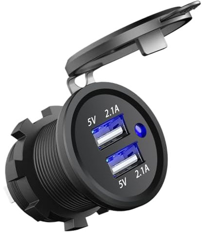 Chargeur de téléphone pour Voiture, Chargeur USB de Voiture | Adaptateur de Chargeur de Voiture 2 Ports,Chargeurs Automobiles de téléphone Portable, Prise USB pour Voiture Moto Camion RV