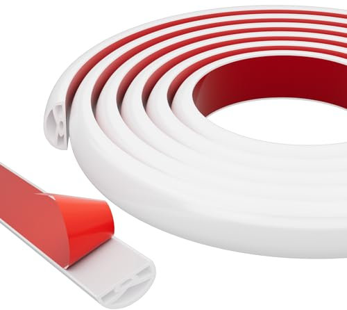 Pliable Barrage D'eau de Seuil de Douche Silicone,Barrière de Douche Anti Débordement et Système de Rétention,Joint de Sol pour Douche à l'italienne,Accessible aux Fauteuils Roulants (2 m,Blanc)