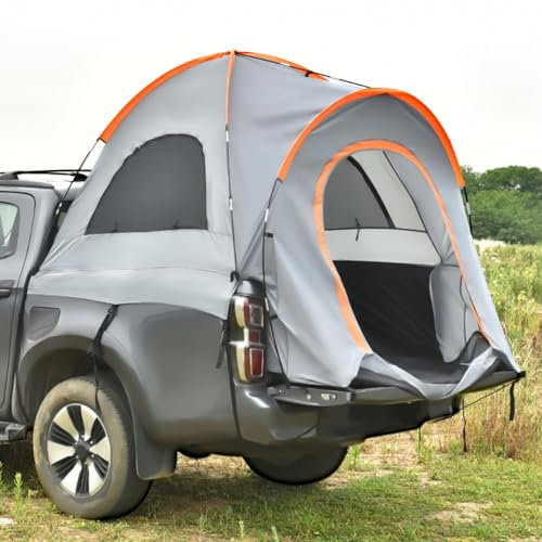 Truck Tent 2 Person Bed Truck Tent Camping Picnic Hiking Tent Waterproof Car Roof Tent,Fan with Light,Storage Bag