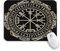 Gaming Mauspad Magischer Wikinger-Runenkompass Vegvisir Im Kreis Laptop Schreibunterlage Multifunktionales Langlebige Schreibtischunterlage, Für Arbeitsstudium, Homeoffice, 25 x 30cm