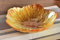 YJDZ Nordic Modern - Frutero de cristal con forma de flor nacarada, plato decorativo grande para uso doméstico (naranja, 31 x 7,4 cm)
