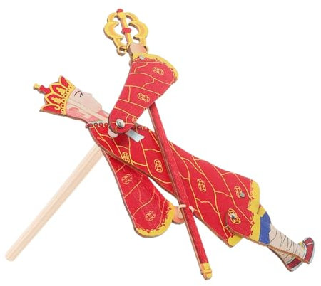 BESTonZON Spielzeug Handpuppen Puppentheater Für Chinesisches Traditionelles Puppenspiel Märchen Schattenpuppe Traditionelle Schattenpuppe DIY Schattenpuppenspiel Set Aus Holz Rot
