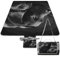 JZemdybill Picknickmatte, schwarzer Labrador, Welpe, quadratisch, Picknickdecke, Outdoor-Teppich, 148 x 148 cm