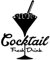 Cocktail Wandtattoo für Küche Esszimmer Getränke Vinyl Wandaufkleber Minibar Fenster s-S-34x42cm-Black