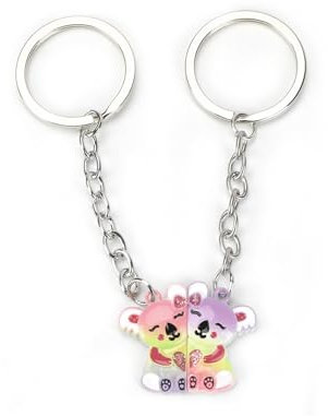 MUCOOS Lot de 2 porte-clés koala colorés - Cadeaux mignons pour couple - Cadeaux d'anniversaire pour femmes, porte-clés pour amis et enseignants, Couleur, S