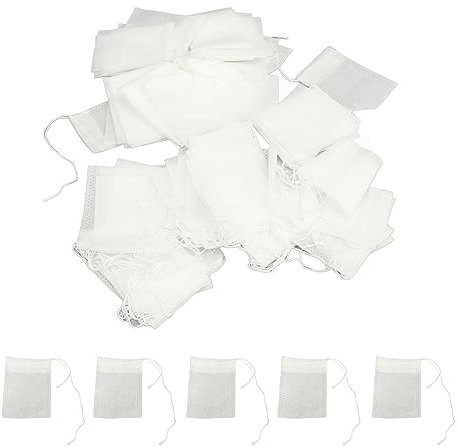 RYTTGOP 500 bolsas de té vacías, bolsas de té reutilizables, infusores de té de tela no tejida, bolsas de especias portátiles para sopa, fácil de usar, para té de hojas sueltas,