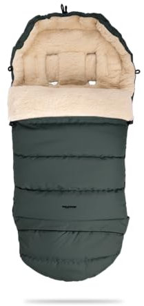 my junior® ThermoWool 3in1 Fußsack 100% Schurwolle, reflektierend, wasserabweisend (Forest Haven)