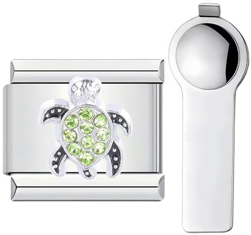 UTXN Nomination Personalisierter Marine Life-Armbandanhänger – Kompatibel mit Allen 9-mm-Armbändern, inkl. Anhängerwerkzeug