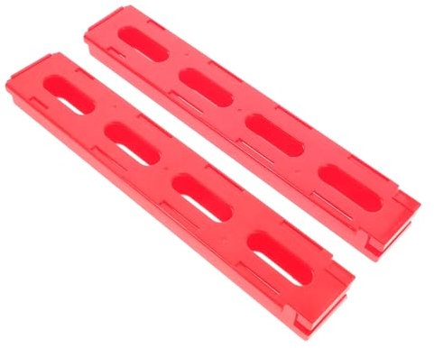 TOYANDONA 2 Stück Aufbewahrungskartenhalter Für Dominosteine Domino Trainieren Domino-Halter Zug Für Krocket Trick Stapel Doppelt Gestell Inhaber Schwalbenschwanz Spiel Rot Plastik