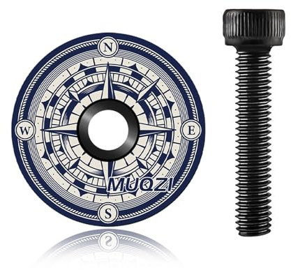Fahrrad Headset Top Cap, 1 1/8 Light Steuersatzkappe Vorbau Kappe Abdeckung Aluminium mit Schraube für MTB Road Mountainbike