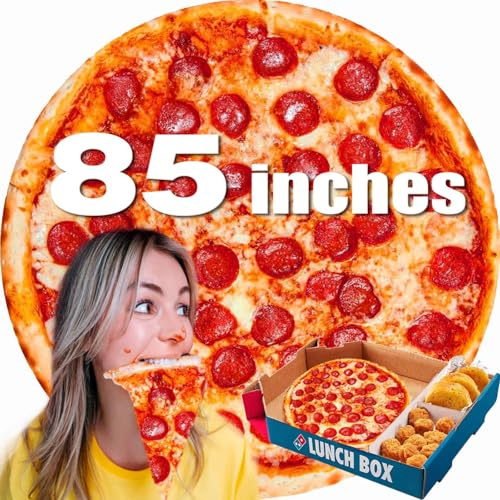 Pepperoni Pizzadecke, weißer Elefant, Geschenke für Erwachsene, nützliche Wurstdecke, für Damen und Herren, Party, Coole Sachen, Neuheit, Gag, weiches Fleece, 215,9 cm
