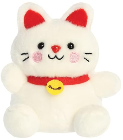 AURORA 34170, Palm Pals Kota Lucky Cat, 13cm, Soft Toy, White