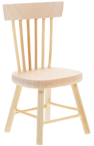 JOINPAYA Chaise Miniature en Bois pour Maison de Poupée Mini Chaise en Bois de 12 CM Mobilier Décoratif pour Terrarium et Jardin Miniature Accessoire de Scène pour Plantes en Pot
