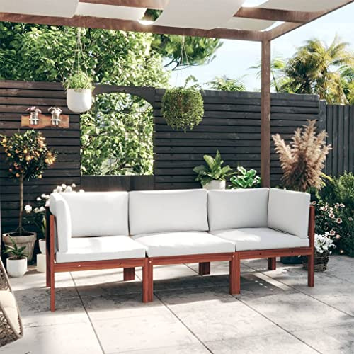 Generisch 3-Sitzer-Gartensofa mit Kissen Holz Akazie & Seil,Möbel,Gartenmöbel,Gartenmöbel-Sets-3057883