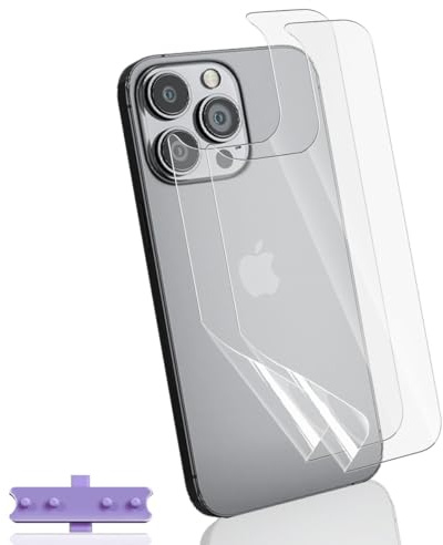 Yonntmmi Schutzfolie Rückseite Folie für iPhone 13 Pro 2 Stück | flexibler TPU-Folie Blasenfreie Weich, Anti-Kratzer, Matte Textur, TPU Displayschutzfolie für iPhone 13 Pro