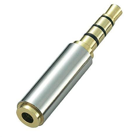 Gametown® Gold 3.5mm Male to 2.5mm Female Stereo Audio Headphone MIC Adapter Converter Jack
