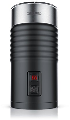 arendo - Montalatte elettrico Premium - cappuccinatore - macchhine pwe schiuma latte cappucino - Schiumatore latte caldo e freddo – Cappuccinatore - Corpo in acciaio inox - Nero
