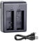 YDI Action Cam Doppia Batteria Caricabatterie con Due Porte di Ricarica per YDI H9R/G80/Apeman/WiMiUS/Campark/Victure/DBPOWER/Crosstour/Jeemak Sport Camera etc.