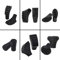 ALPIDEX Gummipuffer für Nordic Walking Stöcke Pads für Trekkingstöcke Verschiedene Ausführungen 2 Paar / 4 Paar / 6 Paar für alle gängigen Stockmodelle - 6 Paar Round
