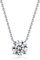Bo&Pao Damen Kette mit Zirkonia in Silber Sterling 925, Halskette mit Stein, 45 cm, verstellbar