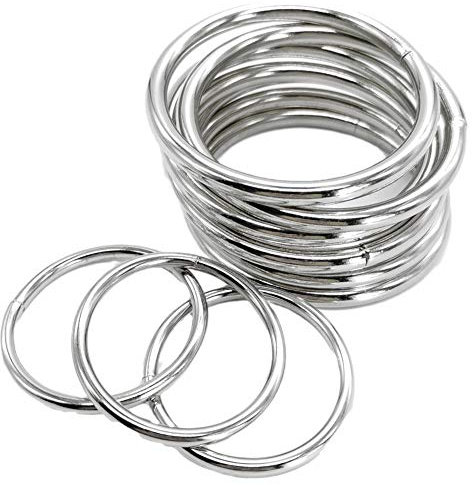 Makramee Ring Metall Schnallen O Ring Metallreifen zur Herstellung von Traumfängern, Makramee-Pflanzenhalter, Taschenriemen, Gürtel, Hundeleine (10 Stück) O Ring Metall 50 mm