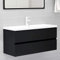 Tidyard Armoire de Lavabo Salle de Bain Armoire d'évier Meuble de Vasque en Aggloméré Noir 100x38,5x45 cm