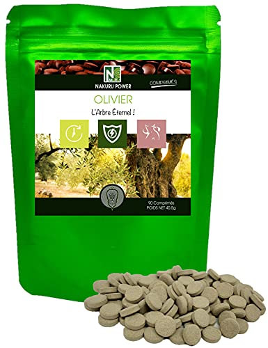 NAKURU | Olivier | Gamme Power | Fabriqué en France | L'Arbre Éternel ! | (90 Comprimés de 450mg / Poids Net: 40,5g)