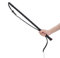 EBTOOLS Fouet D'entraînement pour Chien en Peau de Vache Artificielle, Fouets et Fouets D'équitation, Fouet D'entraînement avec Poignée, pour Chiens Moyens et Grands, Noir 95 Cm