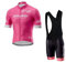SGCIKER Italien Tour Team Rosa Fahrradtrikot Set für Männer, Sommer Kurzarm-Radtrikot MTB-Bike-Bekleidung Bib Short Kits 9D Gel Pad (L)