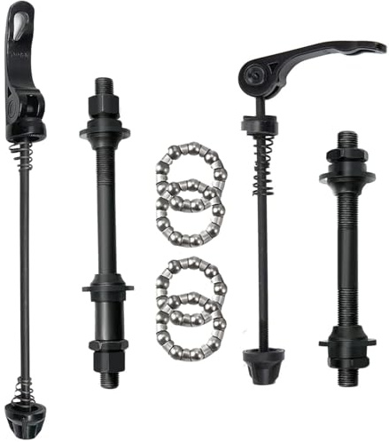 MOONDKIST Fahrrad-Schnellspanner-Set, 1 Paar MTB-Schnellspanner-Set mit 25 mm Radnabe Stahlkugel für Rennrad, Mountainbike