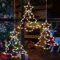 Therlan 3 Stück Weihnachtsdeko Fenster Beleuchtet, 55 LED weihnachtsbeleuchtung Fenster Mit Timer Fernbedienung, Batteriebetrieben 8 Lichtmodi LED Fensterdeko Weihnachten Beleuchtet Bunt