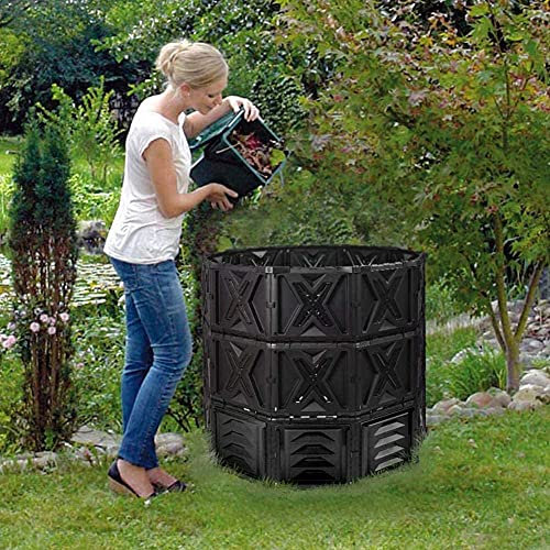Gartenkompost-Bin, Farm Compost Bin, Outdoor Compost-Tumbler, robuster Garten-Komposter mit Lüftungslöchern und Türen,720L