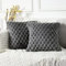 Yaertun 2er Set superweiche Plüsch Kissenbezüge Kunstpelz Kissenhüllen Dekorative Sofakissen Dekokissen Weicher Zierkissenbezug für Sofa Couch Bett Wohnzimmer 50 x 50 cm Grau