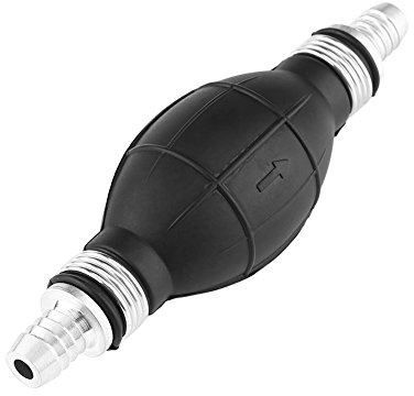 Gummi und Aluminium Schwarz Kraftstoffpumpe Transfer Vakuumleitung Hand Primer Bulb Gas Benzin für Auto Boot Marine Außenborder Zubehör (12mm) syphon bulb