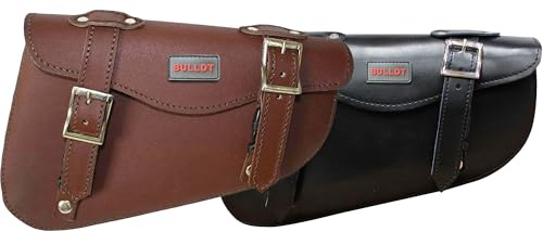 German Wear Motorrad Solobag Solo Tasche Satteltasche Motorradtasche Werkzeugtasche Leder (Dunkelbraun, Rechts)