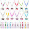 Nswayy 12 Stk Freundschaftsarmband Kinder Armbänder Mädchen 12Stk Halskette Einstellbare Geflochten Armband Schmetterling Kette Schmuckset Mitgebsel Kindergeburtstag Geschenke für Mädchen Kinder