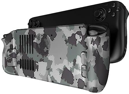 Funda Protectora para Steam Deck, Cubierta Protectora con Orificios de refrigeración Kit de Accesorios de protección (Camuflaje)
