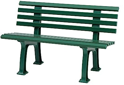 PROREGAL Gartenbank Antigua | 2-Sitzer | Grün | HxBxT 74x120x54cm | Witterungs- & UV-beständiger Kunststoff | Parkbank Sitzbank Außenbereich Garten Balkon Terrasse