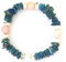 LE DEUCALION Bracelet en pierres véritables d’apatite bleue, d’howlite et autres pierres naturelles. Charme en argent 925 forme fleur. Idée cadeau (OPALE ROSE, 18)