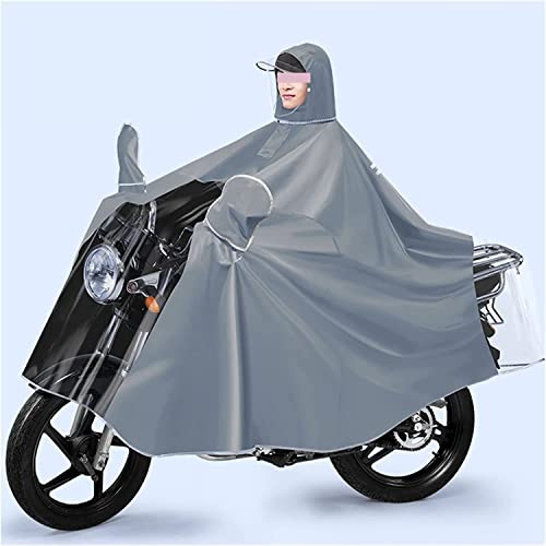 Hooded wheelchair rain cover,Bicycle poncho, Hooded Rain Poncho, Waterproof Cycling Raincoat, Windproof Unisex Rain Cape, for Bike, Ebike, Motorcycle, Mobility Scooter Rain Poncho Cover (Color : Gray,