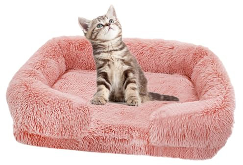Aizuoni Flauschiges Katzenbett - Bequeme Hundehütte - Orthopädisches Haustier-Schlafsofa, Couch, Hundekissen, Hundekorb, Flauschiges Hundebett Für Große, Mittelgroße & Kleine Hunde