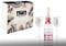Generisch Individuelles Geschenkset mit Moet Geschenkset - Moet & Chandon Ice Imperial Rose 0,75l (12% Vol) + 2er Set Acryl Becher in weiß/gold Champagne Becher Kelche -[Enthält Sulfite]