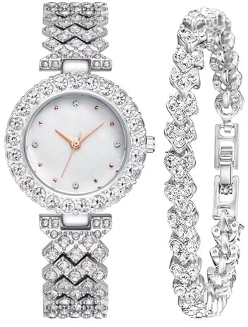 CIVO Montre Femme Diamant Etanche: Or Rose Analogique Quartz Set Montres - Acier Inoxydable Entreprise Décontractée Cadeaux