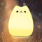 CHWARES Nachtlicht für Kinder, Katze Nachtlichter, 7-Farbe Kawaii Lampe, Raum Dekor, USB wiederaufladbar, Nette Lampe Geschenke für Baby, Kinder, Kleinkinder (01-cat)