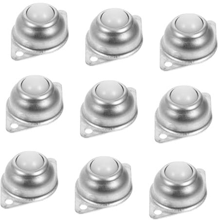 ULTECHNOVO 10 Stück Kugellagerrollen Aus Verzinktem Eisen Mit 38mm Kugelabstand Nylon Kugelrollen Mit Flansch Möbelrollen Für Geräuscharmes Verschieben Und Hohe Belastbarkeit