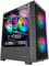 Mars Gaming MC-VORTEX, MicroATX Gaming Case, Geometric Mesh Front, Tempered Glass Side Panel, 3x 120mm FRGB Rainbow Fans, Compact Dual-Chamber Design PC Mini Tower, Black