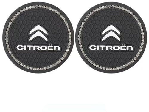 WSADRFXS 2 Stück Auto Untersetzer für Citroen AMI 2020-2023,Wasser Cup Untersetzer Ablehnen Schmutzig und Mess, Verhindern Kratzer Innenraum Zubehör