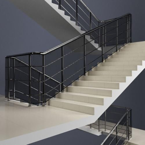Barrera Seguridad Niños Escalera Malla Seguridad para Escaleras Red de Protección contra Caídas Escaleras Barandillas de Balcones y Vallas Robusta y Ajustable Mascotas Juguetes (Black, 1.5m*0.9m)