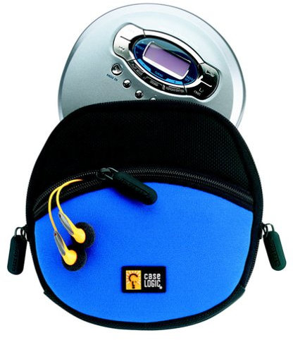 Case Logic Round CD Player Case. Blue Neoprene NDM10